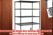 Salsbury Industries Mobile Wire Shelving Unit 48-Inch Wide by 69-Inch High by 24-Inch Deep