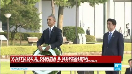 Hiroshima : Barack Obama et Shinzo Abe rendent hommage aux victimes des bombes atomiques (FRANCE 24)