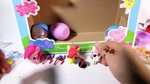 Kinder Surprise Eggs Spiderman Giant My Little Pony Play Doh Princess Peppa Pig Play Dough Set 2016