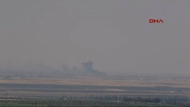 Kilis Sınırda Muhaliflerle Çatışan Işid Hedefleri Obüslerle Vuruluyor