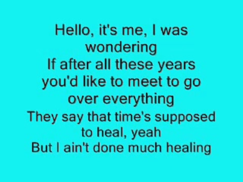 Adele - Hello (Lyrics)