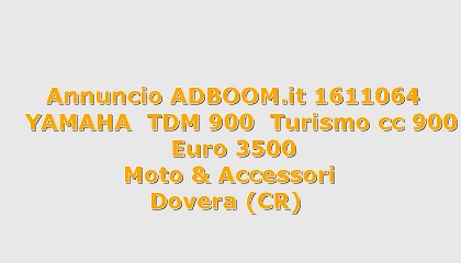 YAMAHA  TDM 900  Turismo cc 900