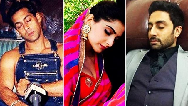 Bollywood Celebs CAUGHT Sleeping On Sets | Salman Khan, Sonam Kapoor, Abhishek Bachchan