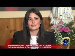 Totus Tuus | Presentazione tesi di laurea "dal sostanzialismo al formalismo" (D.L. n.90/2014)