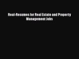 READ book Real-Resumes for Real Estate and Property Management Jobs  FREE BOOOK ONLINE
