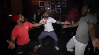 Chris Gayle Virat kohli and Mandeep Singh  Dancing and celebrating on RCB success on Panjabi song