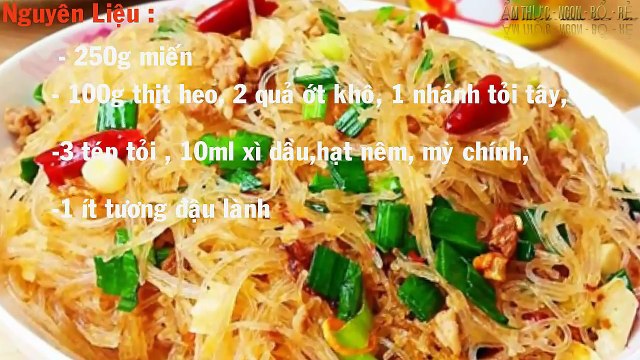 Ẩm Thực Việt Nam - Hướng Dẫn Cách Làm Miến Xào Thịt Băm