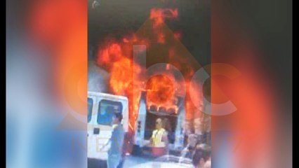 Kruje, pamjet e autobusit qe digjet