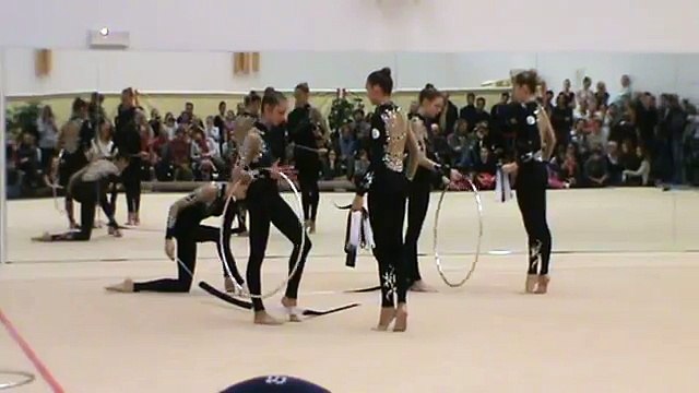 Ensemble France 2 cerceaux 3 rubans - Test INSEP 7 janvier 2012