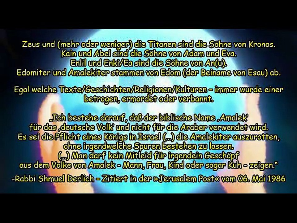 Alles steht Kopf ohne die Amalekiter