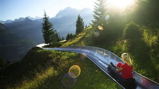 Long Toboggan High in the Swiss Alps