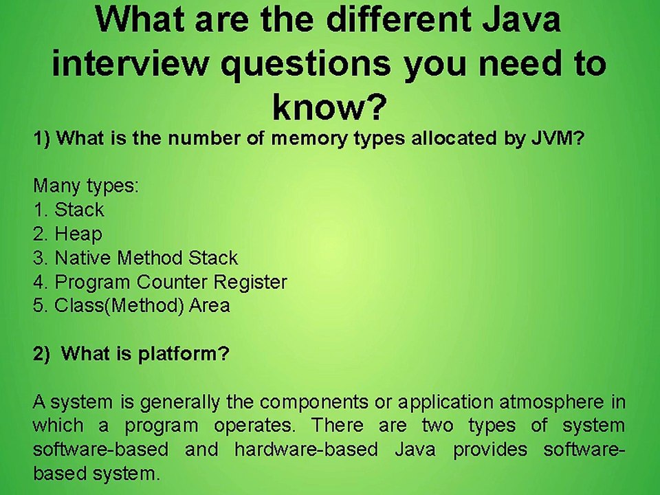 3 Simple Tips For Using Java interview questions To Get Ahead Your Competition