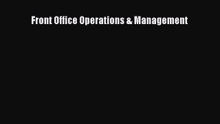 Read Front Office Operations & Management PDF Free