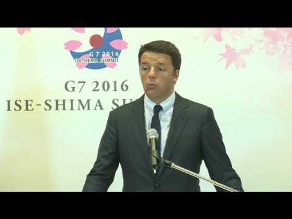 Giappone - Vertice G7 Giappone, conferenza stampa di Renzi (27.05.16)