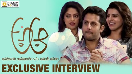 Nithin, Samantha, Nadhiya Interview about A Aa Movie - Filmyfocus.com
