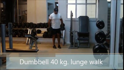 Dumbbell 40 kg. lunge walk | cavitmeclisi.com