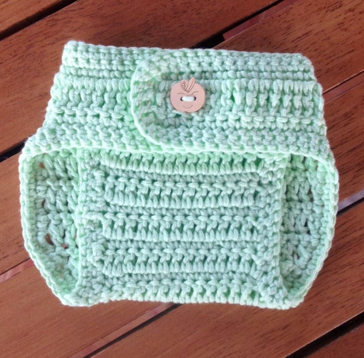 Crochet Diaper Cover for Newborn Babies with subtitles by BerlinCrochet Part 2