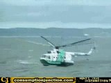 Helicopter crash while hovering