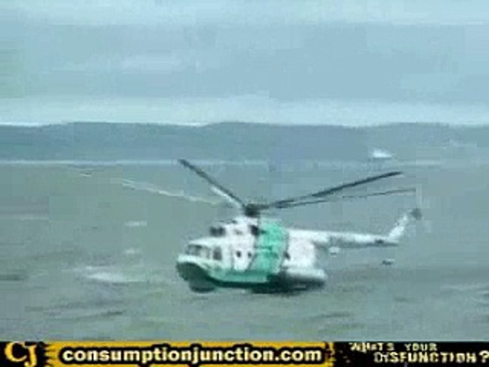 Helicopter crash while hovering