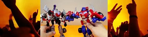 Transformers Optimus Prime vs Megatron Construct Bots Action Figure Toy  Unboxing  and Playing