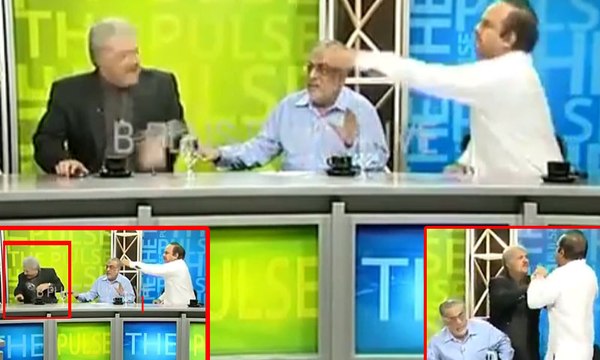 PTI's Naeem ul Haq Throws Glass at Jamil Soomro, leaked video