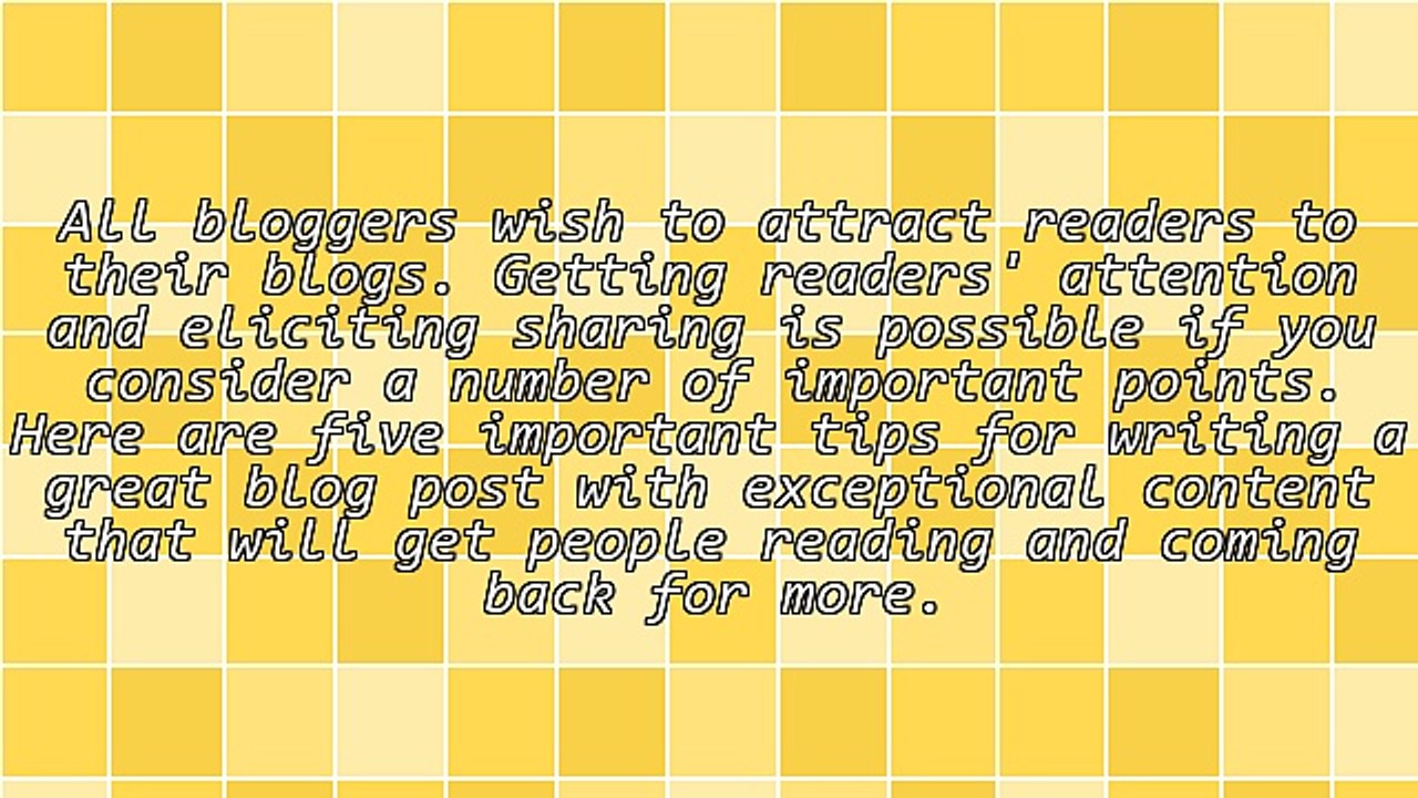 5 More Tips For Great Blog Posts
