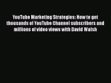 PDF YouTube Marketing Strategies: How to get thousands of YouTube Channel subscribers and millions