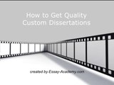 How to Get Quality Custom Dissertations