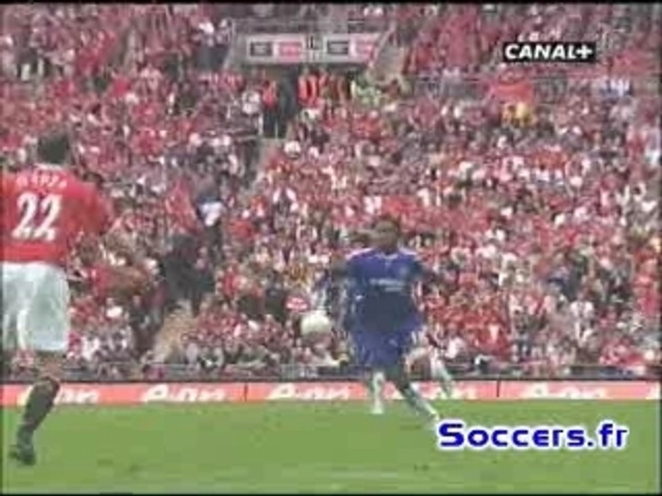 But de Didier Drogba (Finale FA Cup Chelsea-MU 1-0)