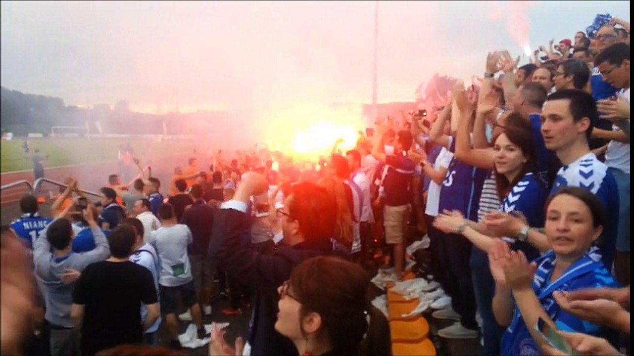 Strasbourg valide sa montée en Ligue 2 : la fête des joueurs et des supporters à Belfort