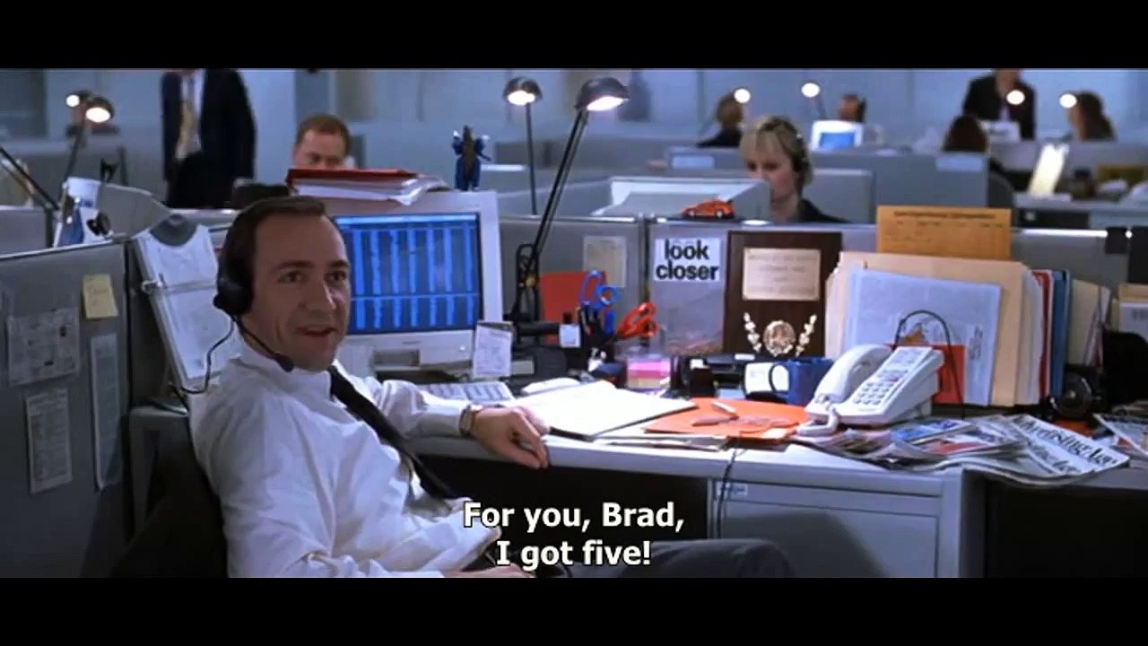 American Beauty, 1999 - Lester quits his slavish job