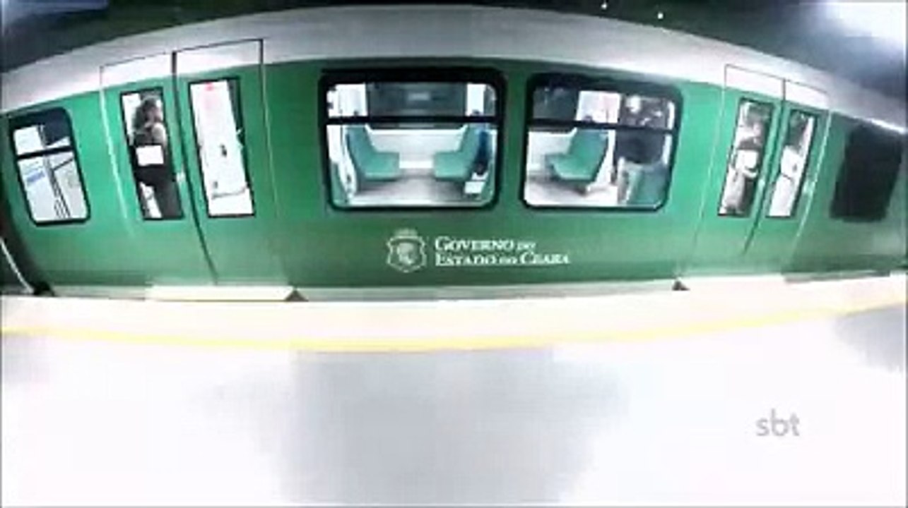 Funny horror video in the train