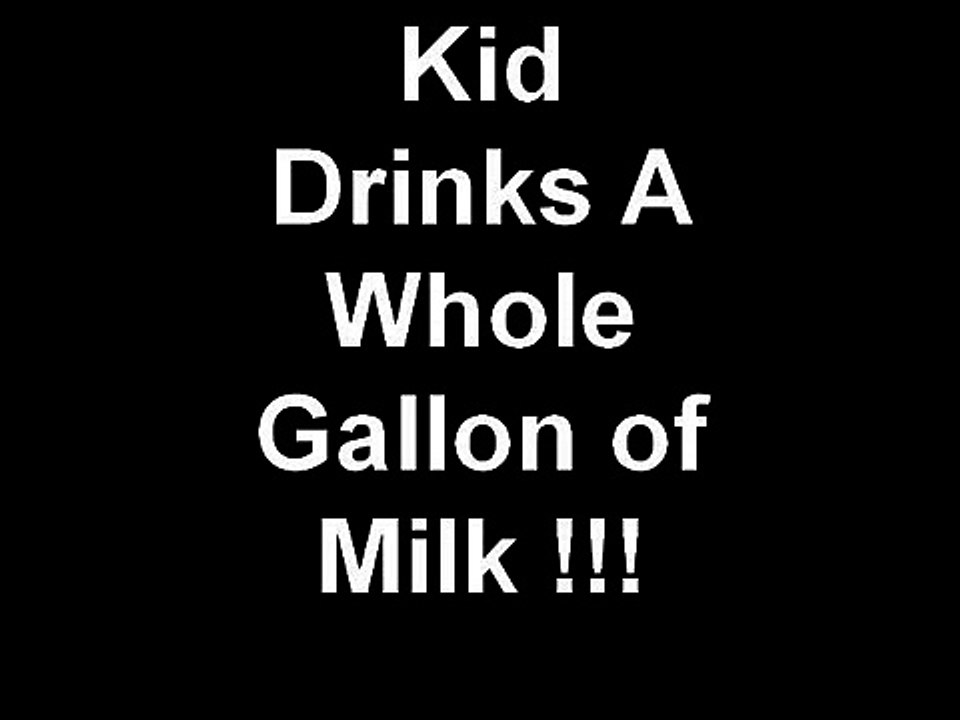 Kid Drinks A Whole Gallon of Milk !!!