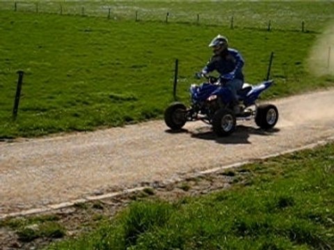 quad yamaha 700 raptor en glisse
