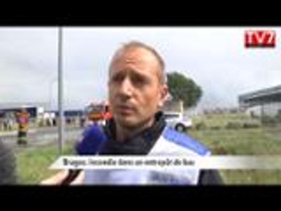 Incendie d'un dépôt de bus à Bruges (33)