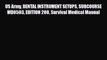 Read US Army DENTAL INSTRUMENT SETUPS SUBCOURSE MD0503 EDITION 200 Survival Medical Manual