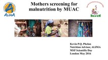 Mothers screening for malnutrition by MUAC is non-inferior to community health workers