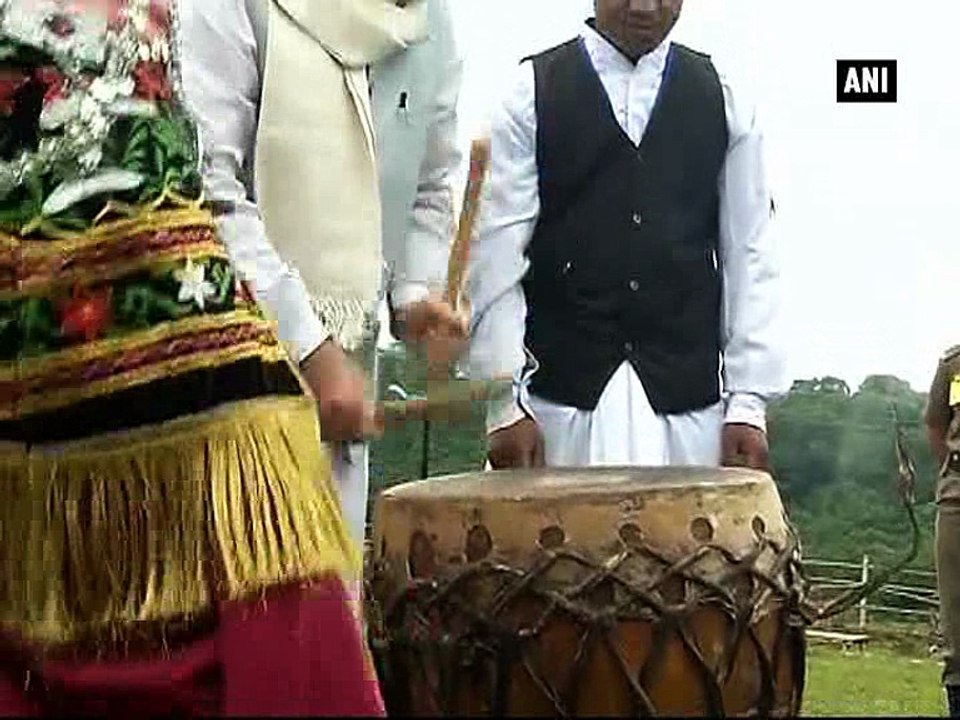 Watch PM Modi playing the drums of Meghalaya