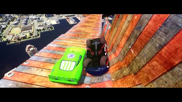 HULK & Mickey Mouse FUN!! Custom Green Lightning McQueen CARS Colors! Children Video HD