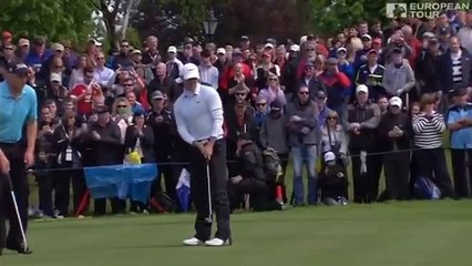 McIlroy moves ahead at rain hit Irish Open
