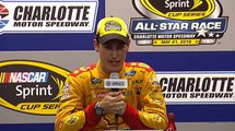 NASCAR Media Interview All Star race winner Joey Logano, Todd Gordon, Walt Czarnecki - LTR.