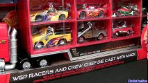 8-Cars Talking Mack Truck Hauler Cars 2 World Grand Prix 4 Pit Crew Chiefs 4 Racers 2013 Disney toys