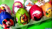 10 Surprise Easter Eggs T-Rex Dinosaur Mickey Mouse Clubhouse Flintstones LionKing Kinder Huevos