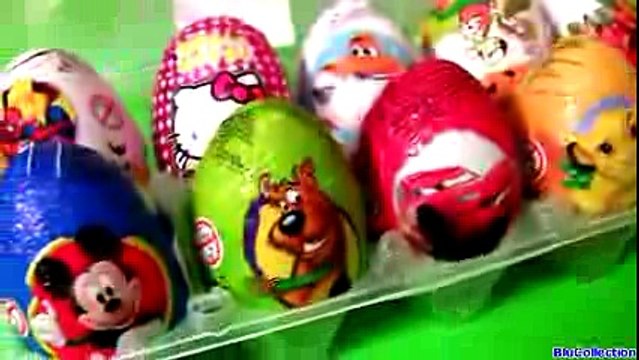 10 Surprise Easter Eggs T-Rex Dinosaur Mickey Mouse Clubhouse Flintstones LionKing Kinder Huevos