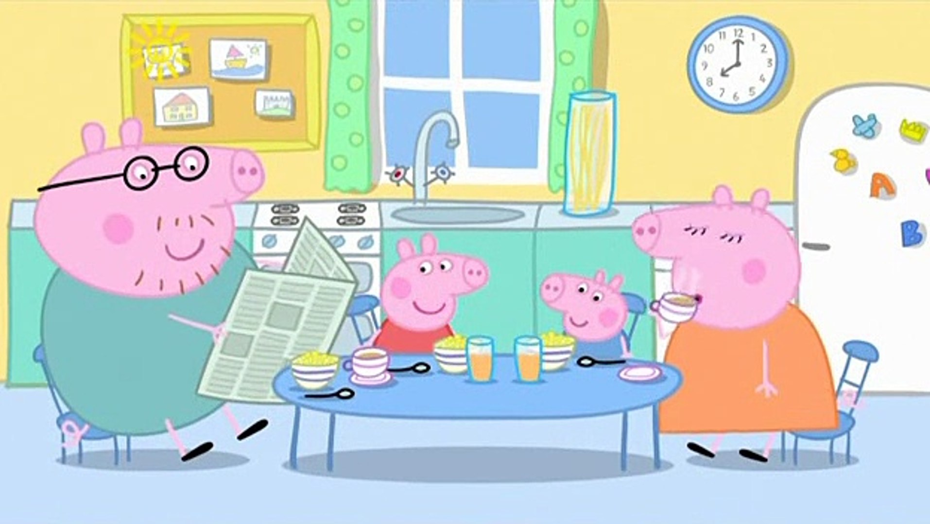 Peppa Pig. Baby Alexander. Mummy Pig and Daddy Pig and George Pig