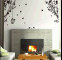 Title :  Large Side Wall Tree Branch Birds Art Vinyl Wall Transfer Sticker - HI