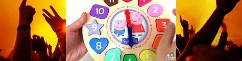Peppa Pig Shape Sorter Clock / Learn Colors, Numbers / KINDER Chocolate Toy Egg Surprise / TUYC Jr.