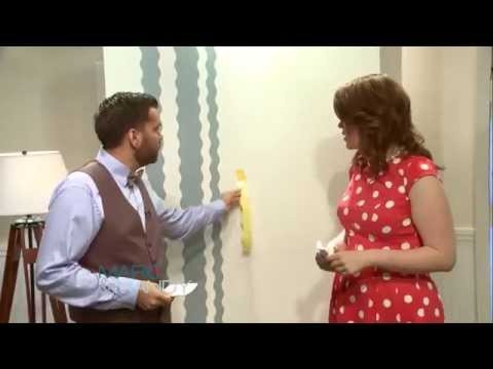 DIY Painted Wallpaper