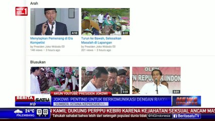 Presiden Jokowi Rilis Akun YouTube