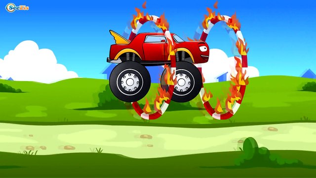 Монстр Трак Гонки с препятствиями. Монстр Трак Автобус и АвтоМойка. Мультики про Машинки для детей